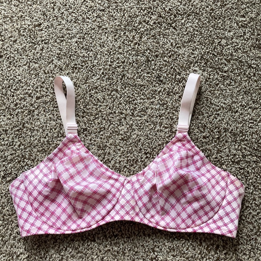 Pink Plaid Playtex Bra Size 42C